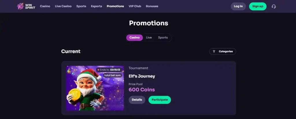 Casino Winspirit bonus